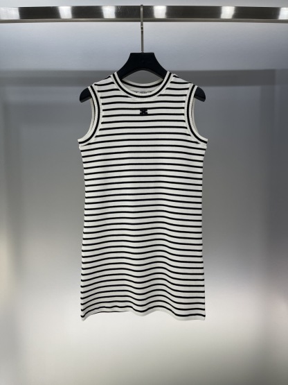 CLIN 25SS Striped vest skirt