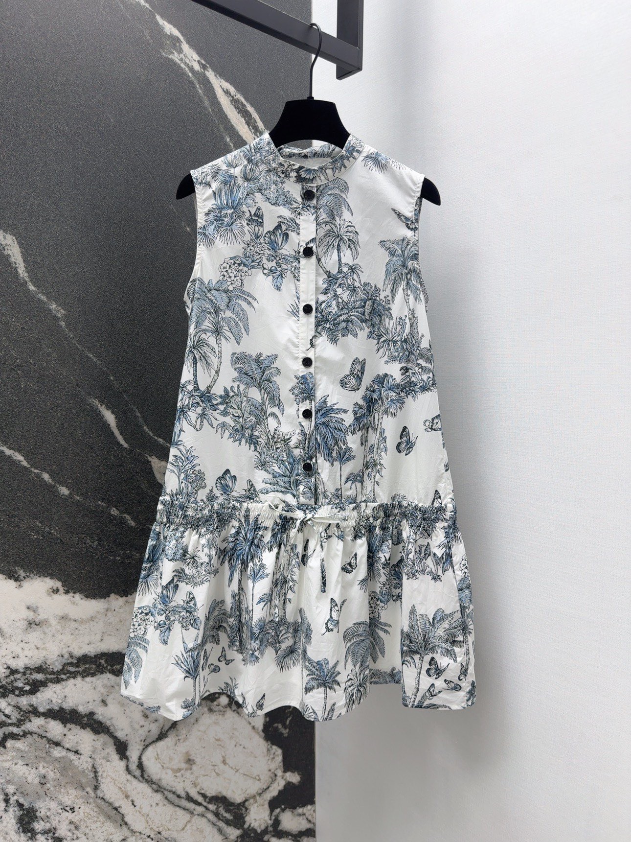 DIA 2025SS Coconut tree ink painting dress
