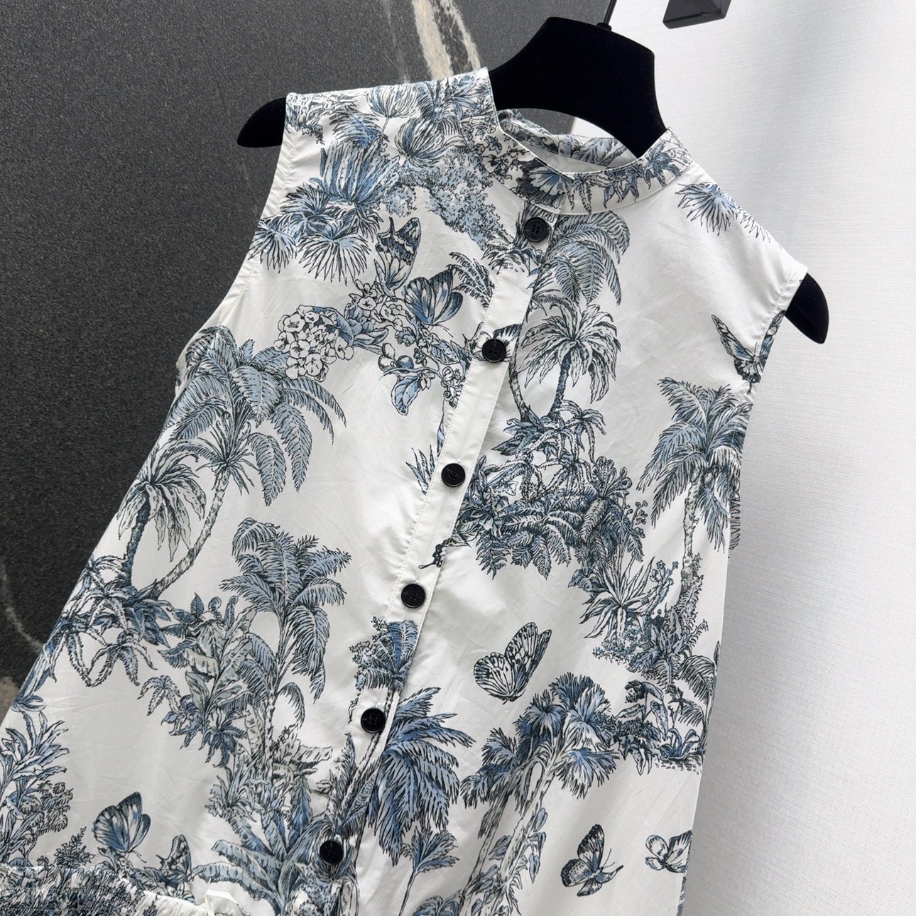 DIA 2025SS Coconut tree ink painting dress