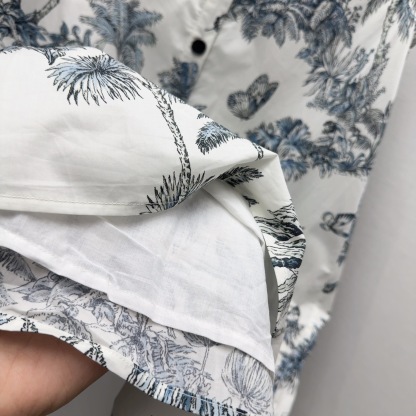 DIA 2025SS Coconut tree ink painting dress