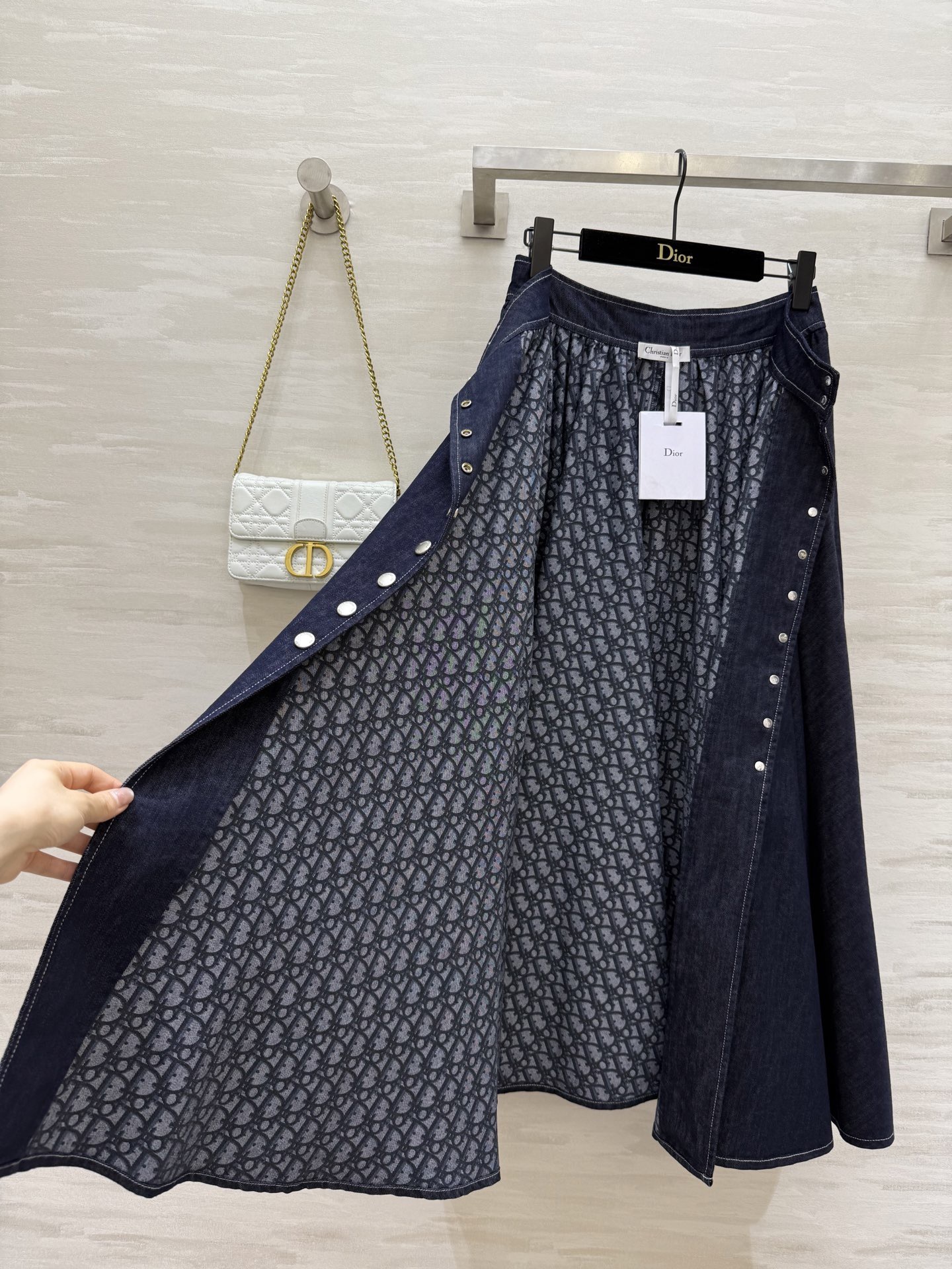 DIA 2025SS Full print denim half skirt