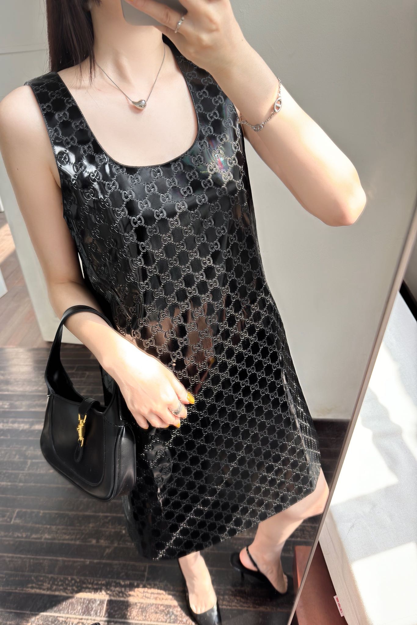 GG Lacquer vest dress