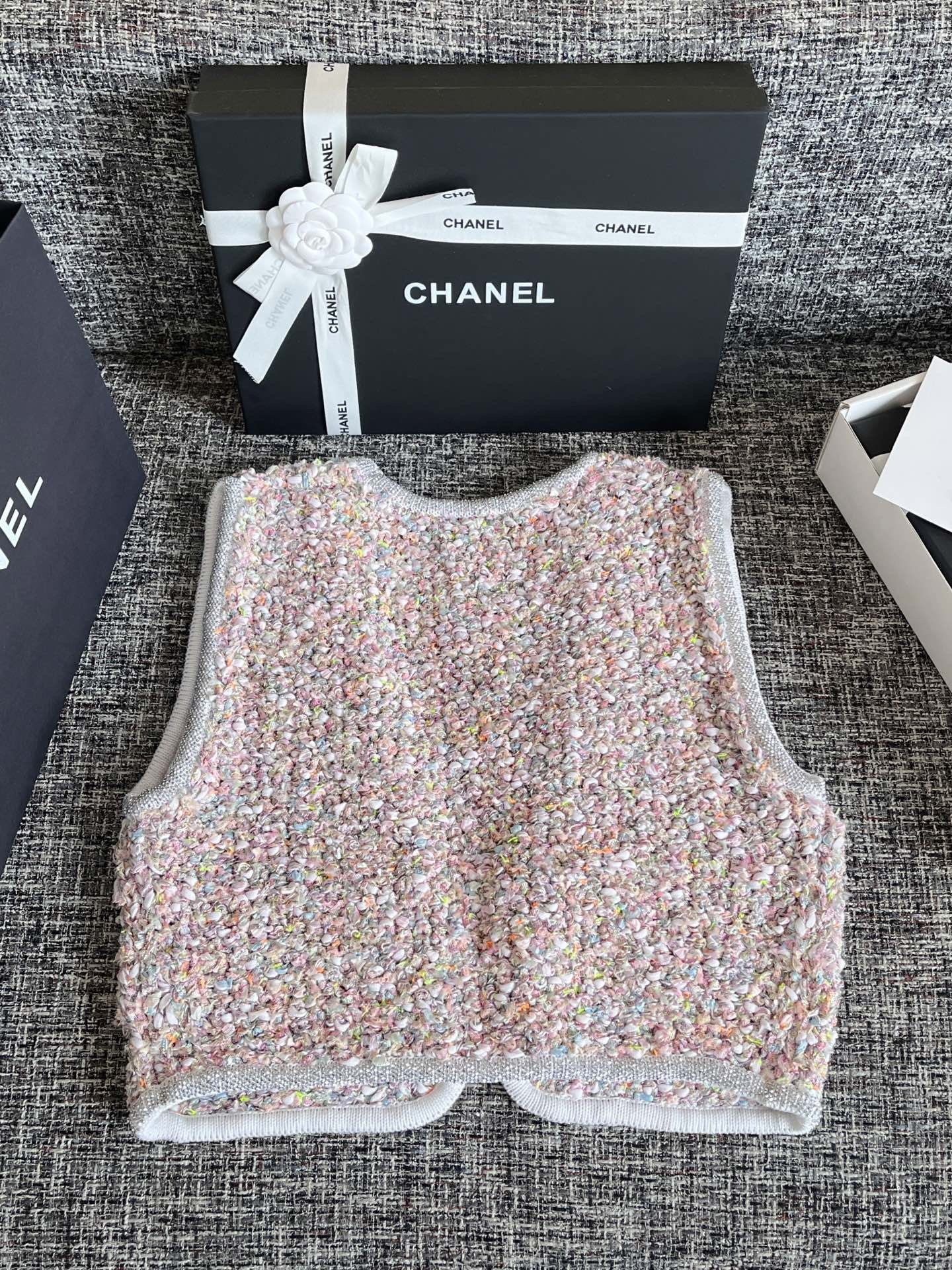 CC 25SS Woven rhinestone wrapped skirt