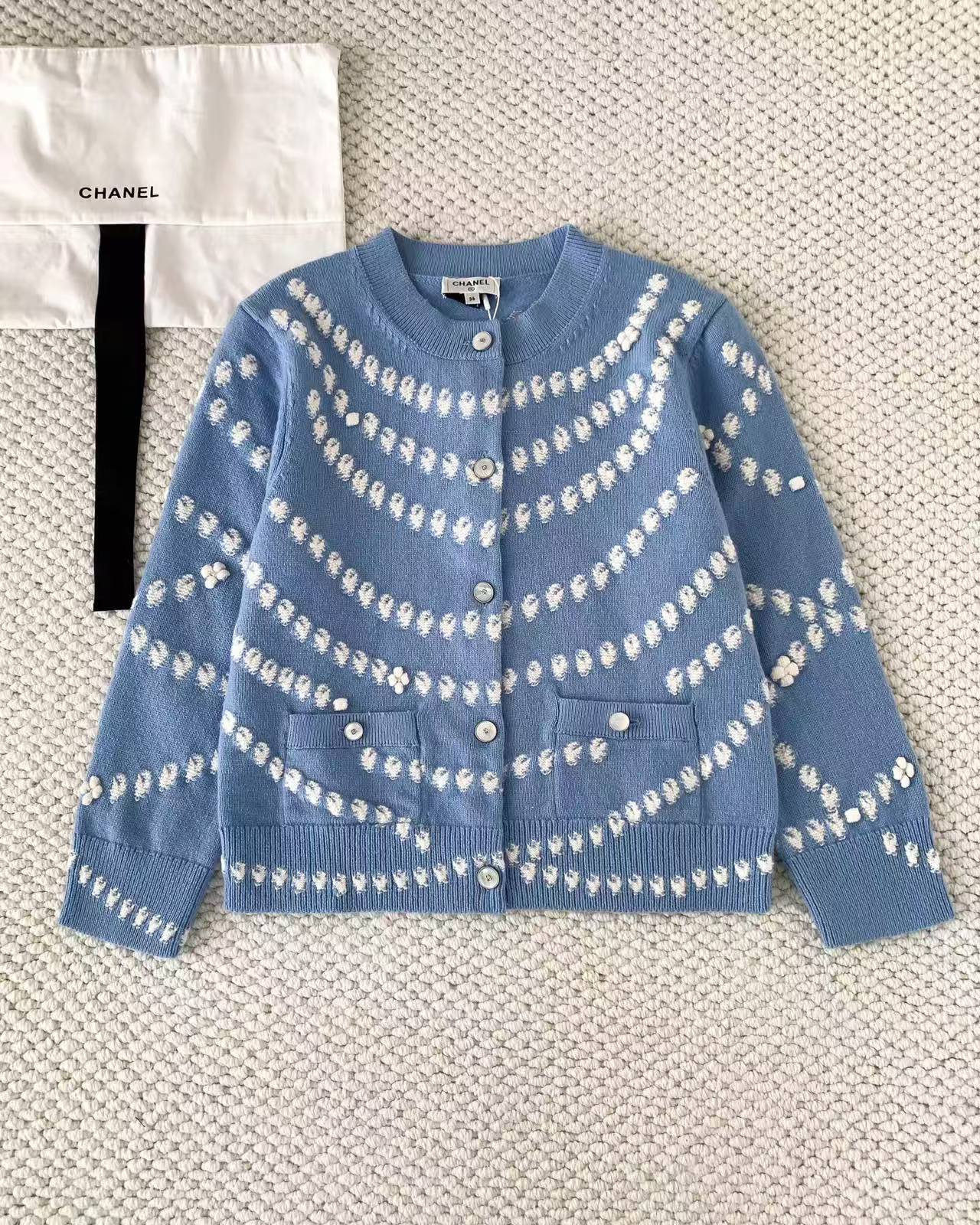 CC 25SS Pearl knitted cardigan