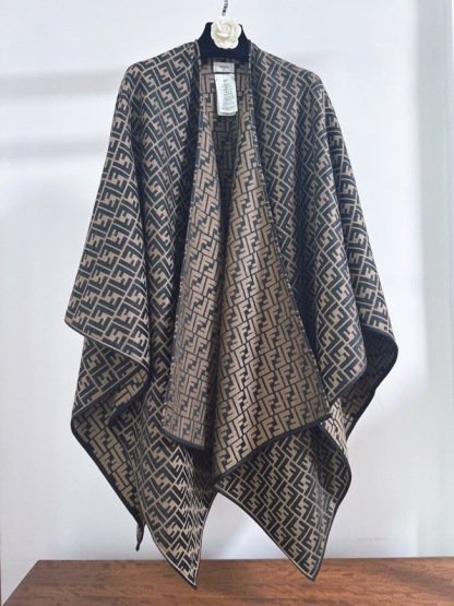 FEN 25SS Full printed tricolor shawl