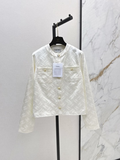 CC 25SS White embossed jacket with dark patterns