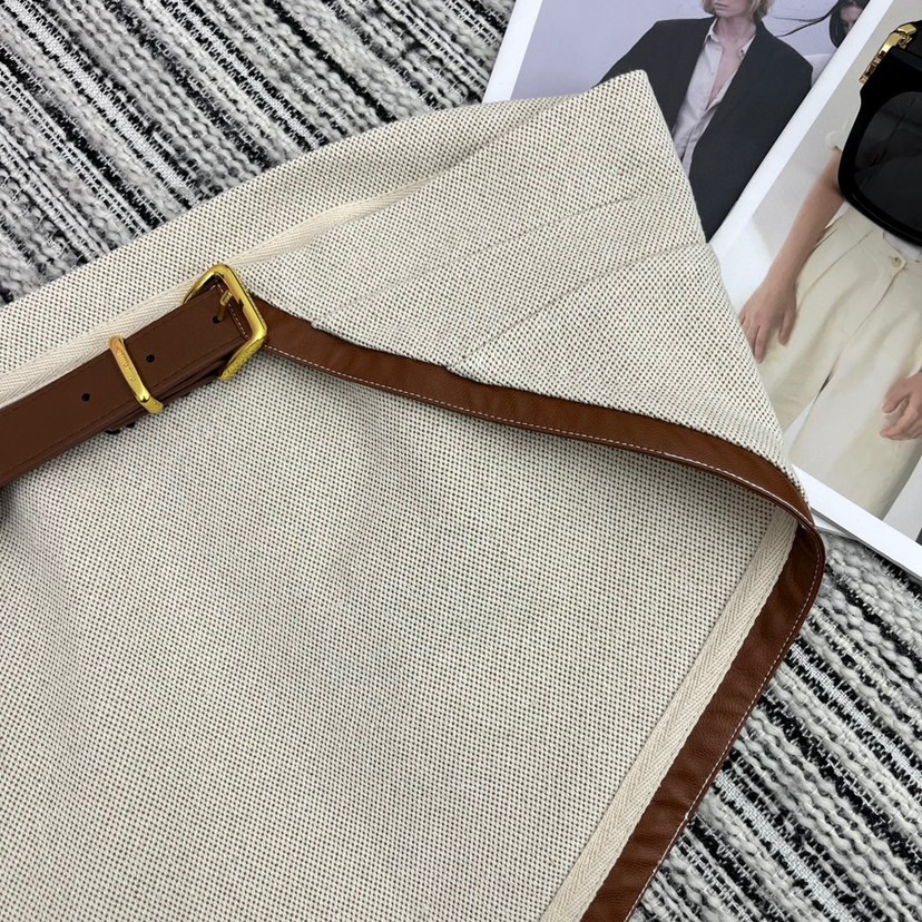 MM25SS Colorblocked Side Design Denim Sheath Top