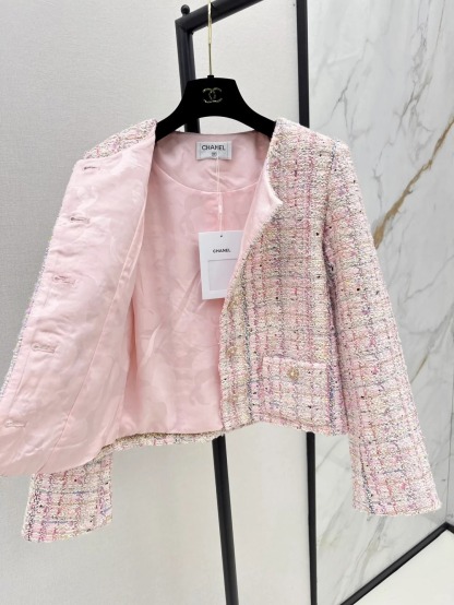 CHANE Cherry Blossom Pink Woven Jacket