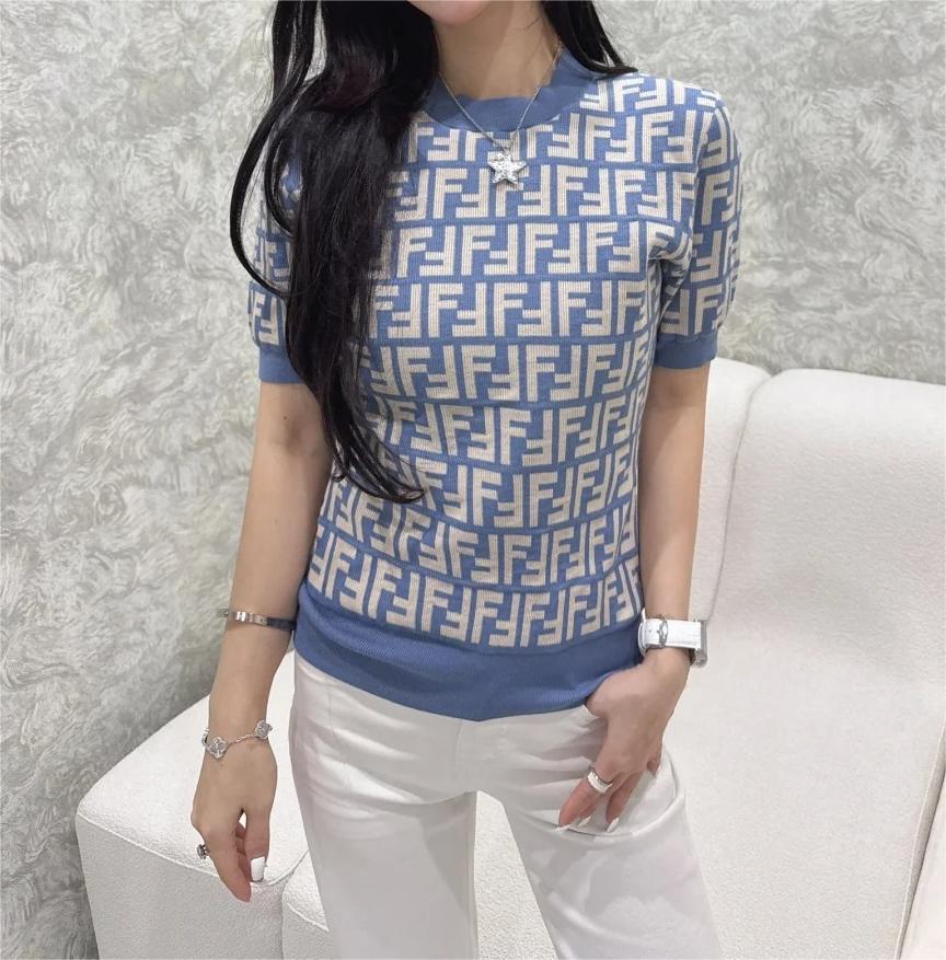 FEND25SS Jacquard Knit Short Sleeve