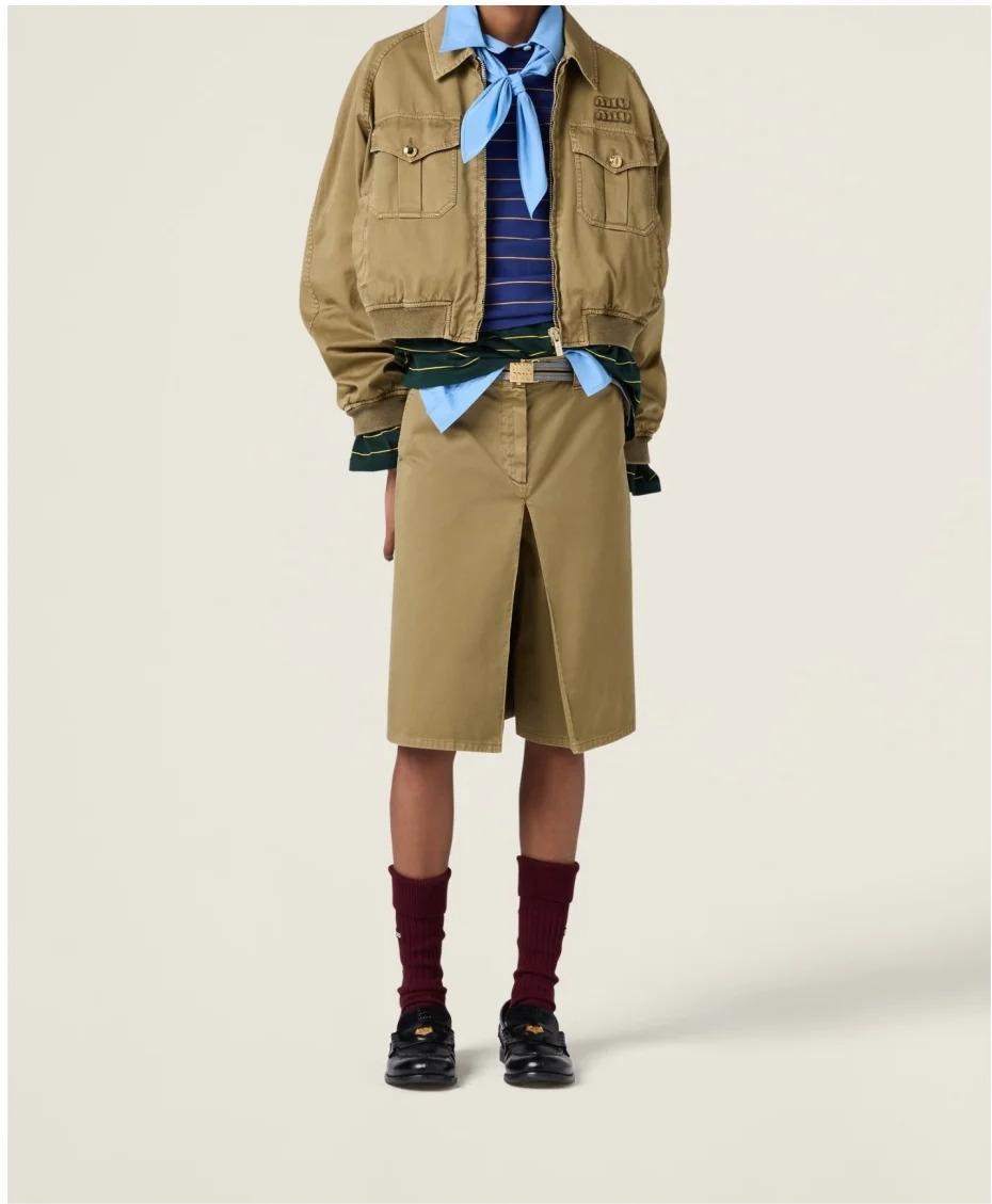 MIU Lapel Baseball Jacket