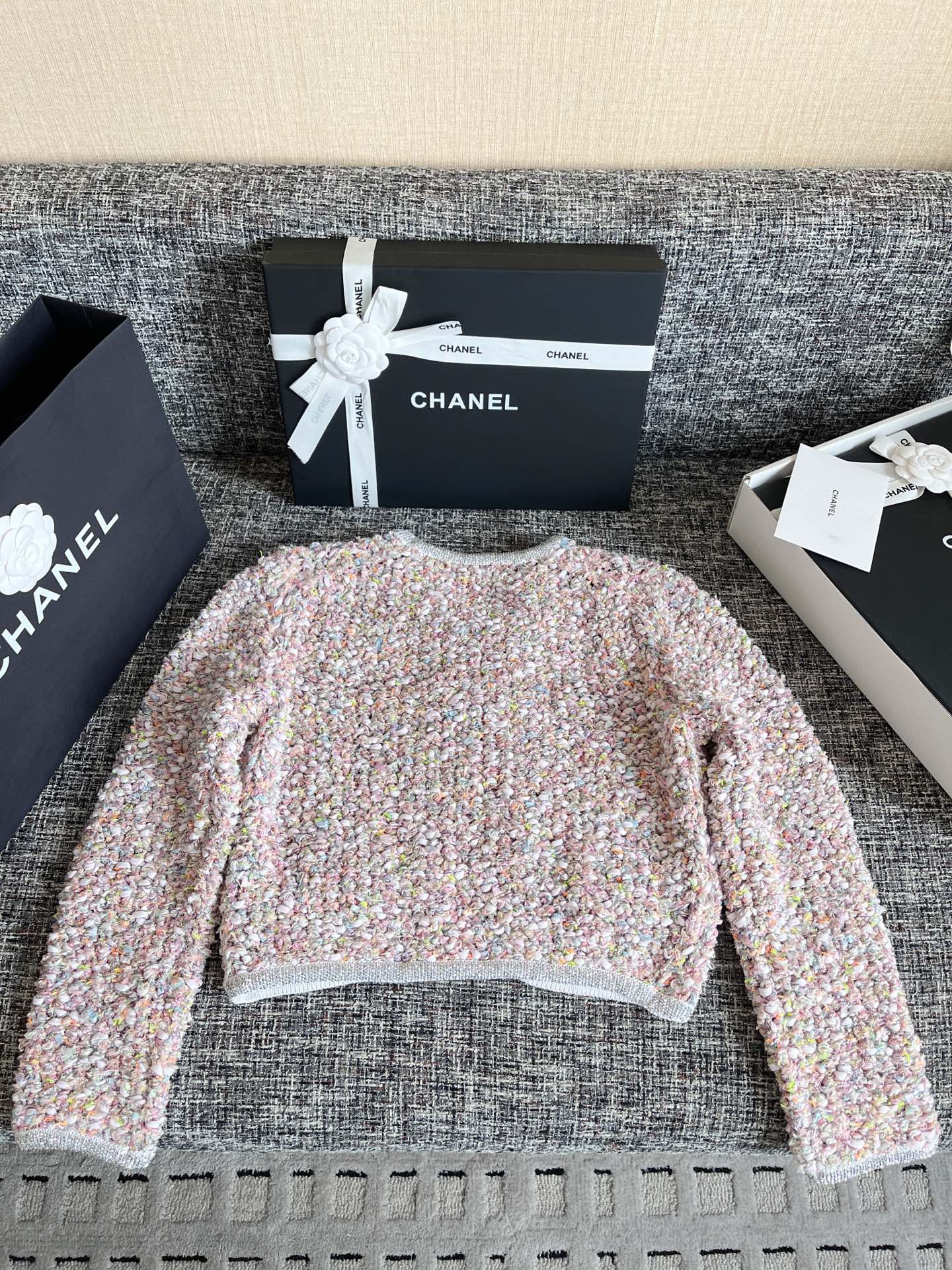 CC 25SS Woven rhinestone wrapped jacket