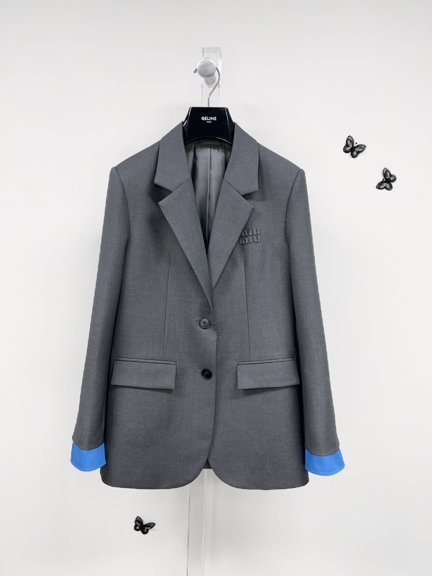 MM 2025SS Advanced gray patchwork cuff suit