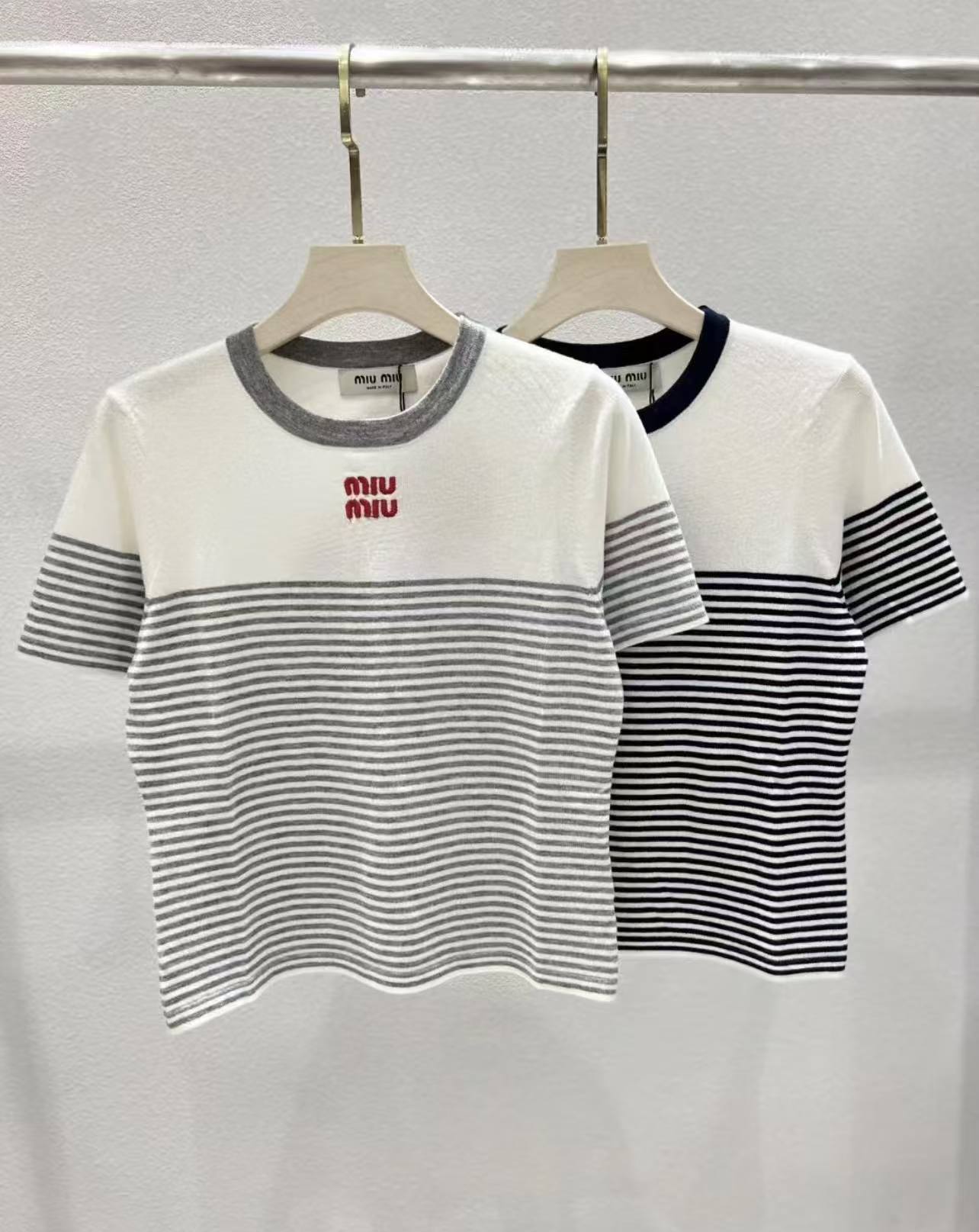 MM 25SS Striped short sleeved T-shirt