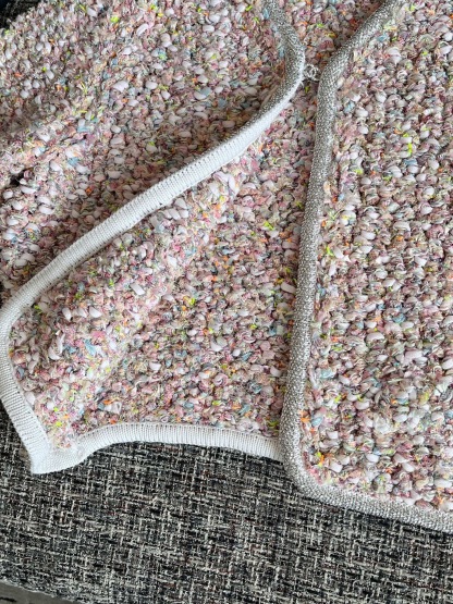 CC 25SS Woven rhinestone wrapped jacket