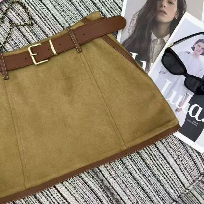 MM Brown belt short sleeve dudou