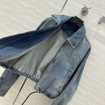 LEW 2025SS Bottom drawstring balloon denim jacket