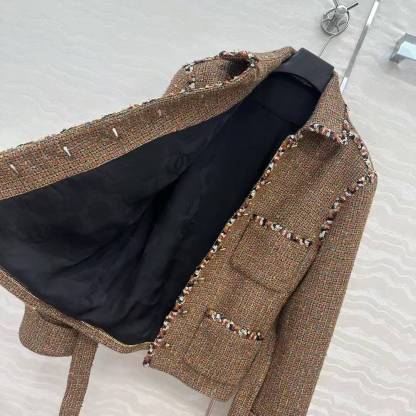 CC 25SS Vintage lace up tweed jacket