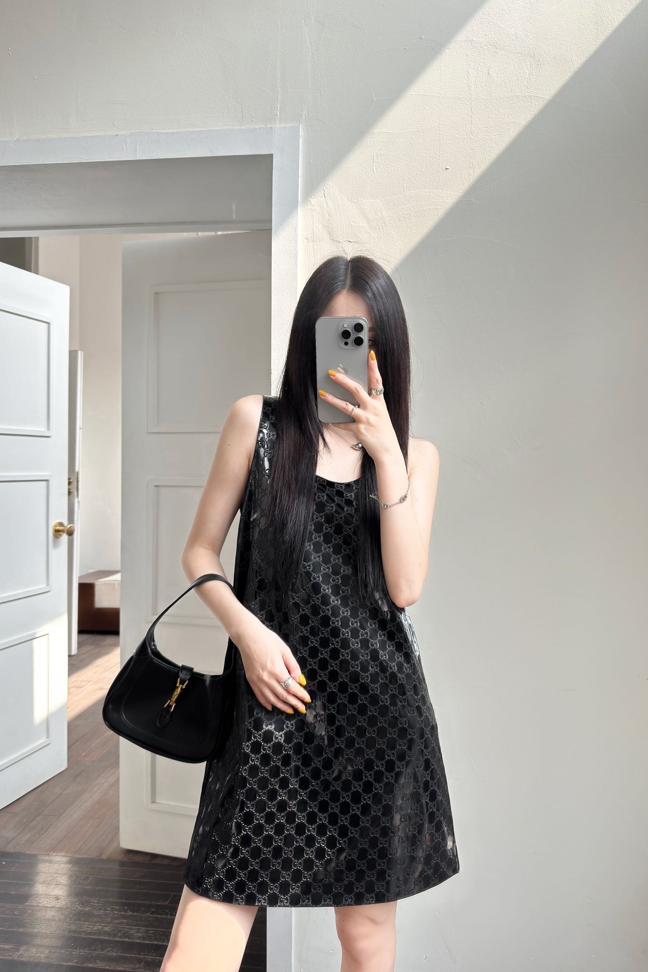 GG Lacquer vest dress