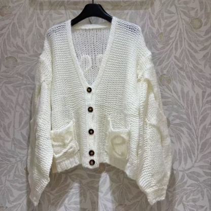 LEW Hollow-out knitted cardigan