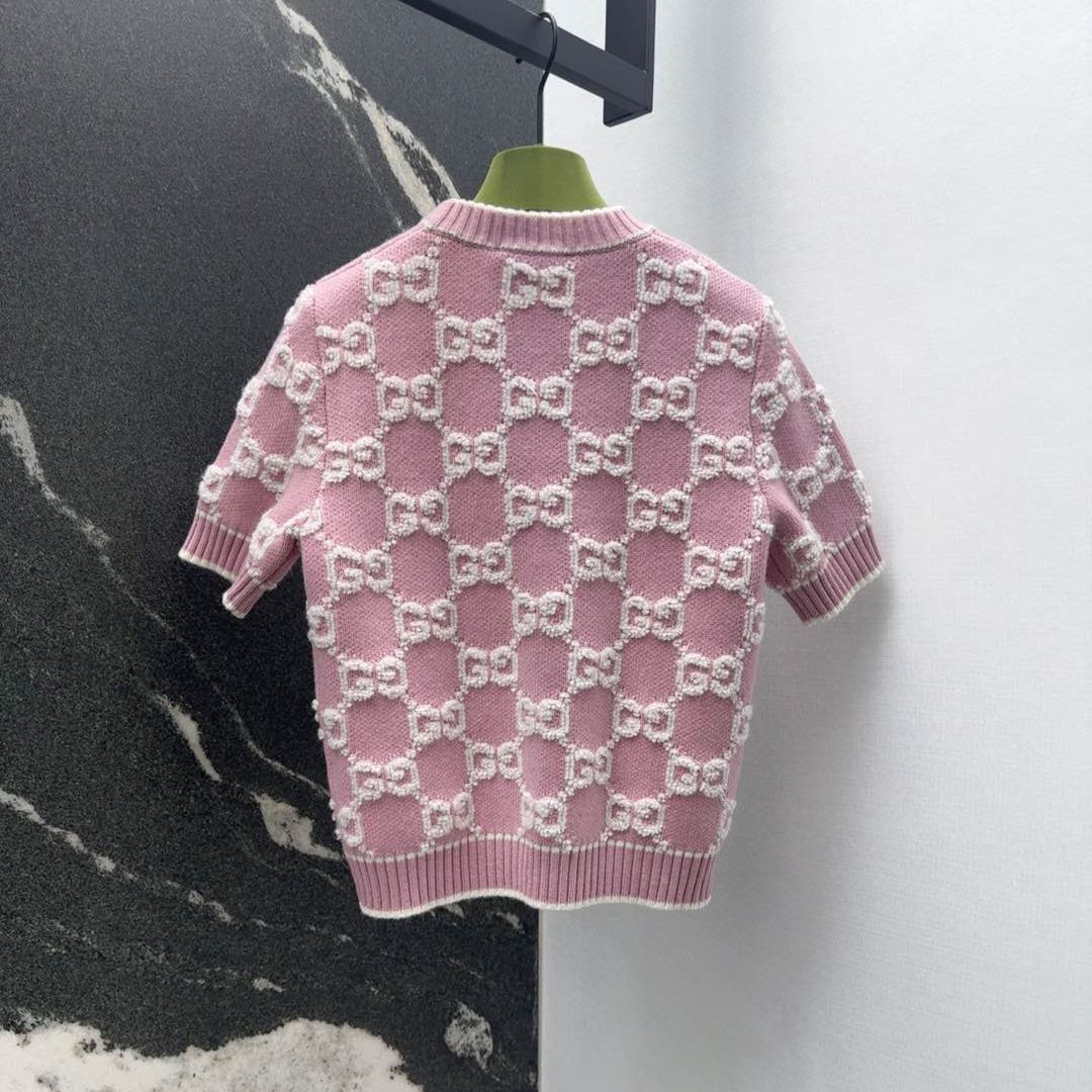 GUCC25SS jacquard loop knit sweater