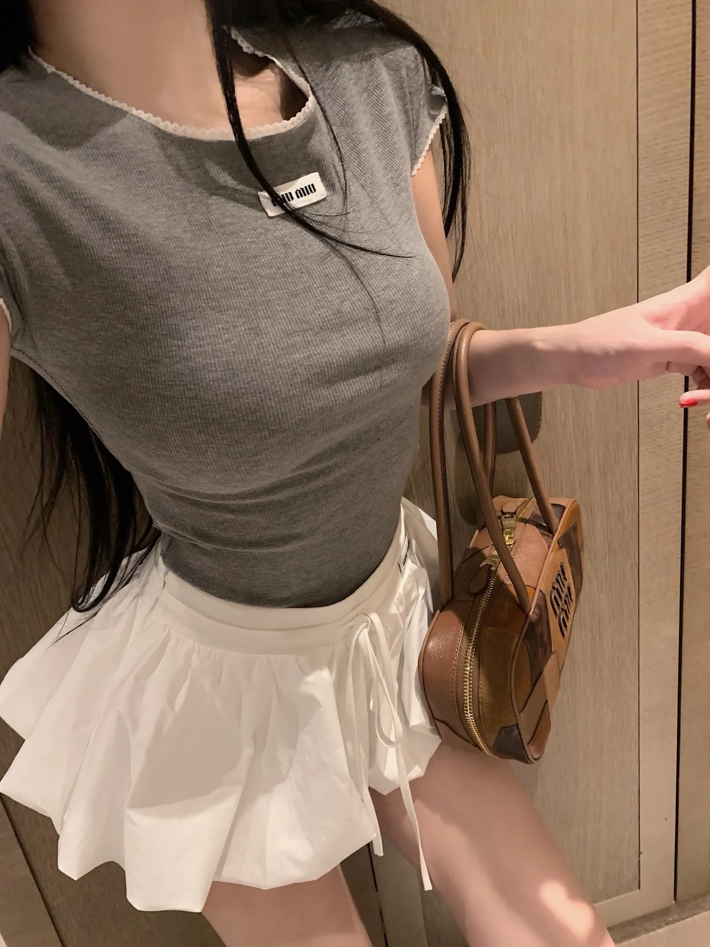 MIU Simple Versatile Top T-Shirt