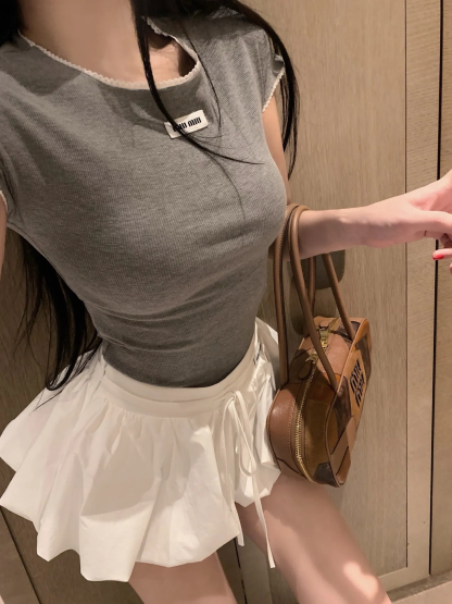 MIU Simple Versatile Top T-Shirt