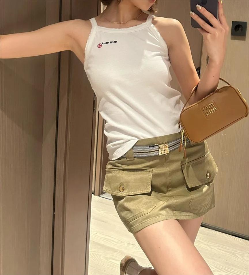 MIU25SS White Simple Suspenders