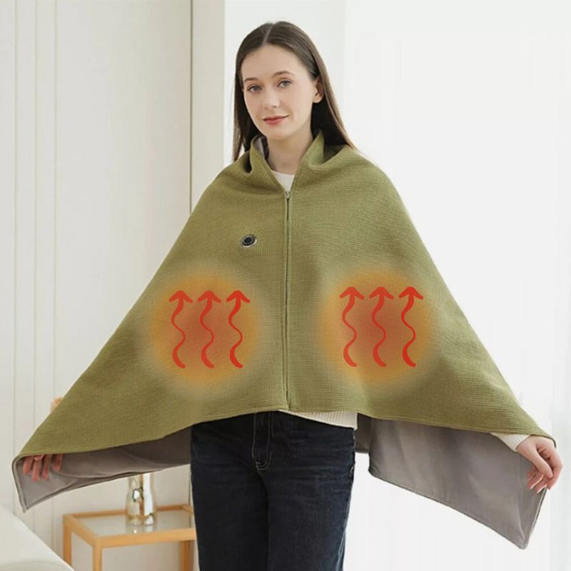 🔥Christmas Sale 70% OFF❄️Portable Soft Zipper Electric Heated Blanket Shawl☀️Warm the entire winter