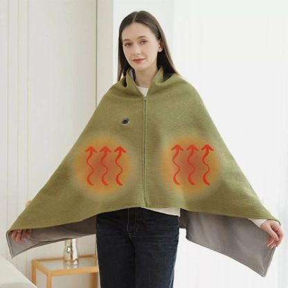 🔥Christmas Sale 70% OFF❄️Portable Soft Zipper Electric Heated Blanket Shawl☀️Warm the entire winter
