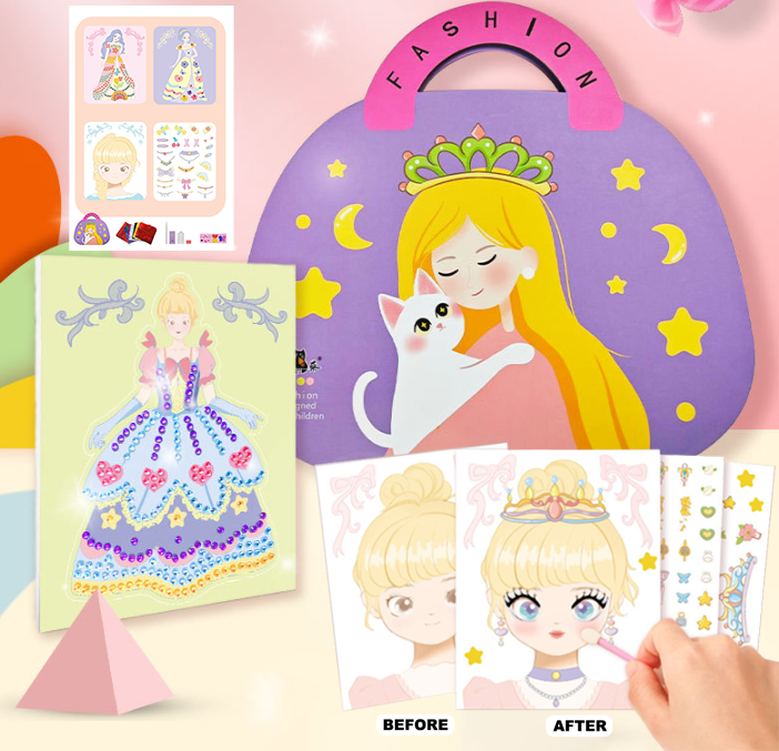 🔥Last Day Promotion 50% OFF💅Fantasy 3-in-1 Princess Dress Up & Make 