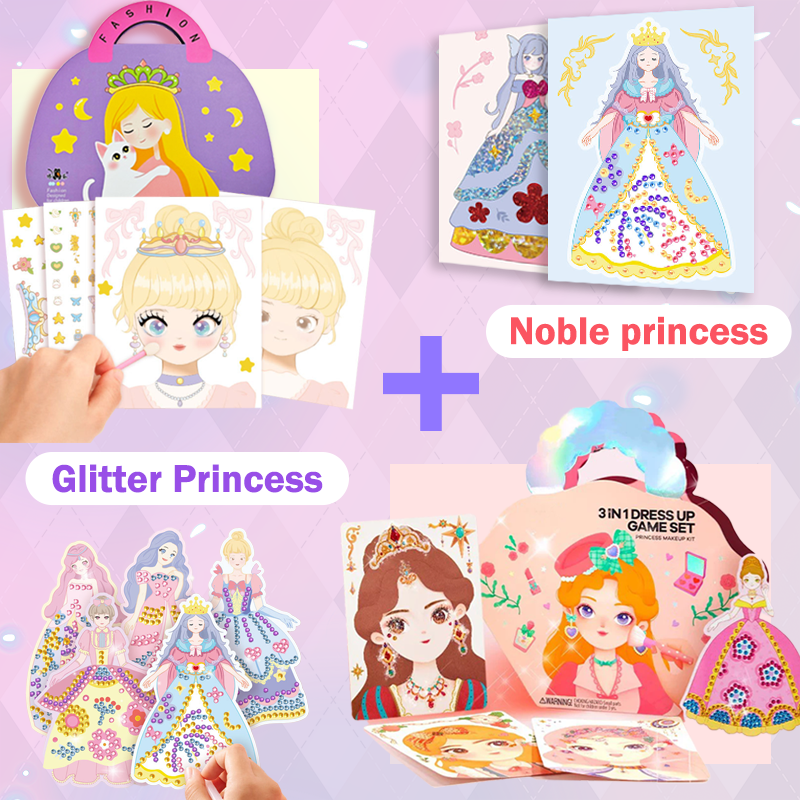 🎁🎄Christmas Sale 70% OFF💝Fantasy 3-in-1 Princess Dress Up & Make Up Game Set💅