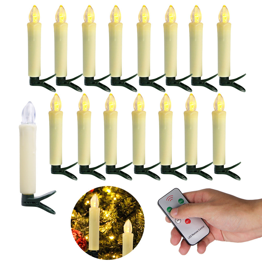 💥CHRISTMAS SALE💥10/12 Pack LED Flameless Taper Candles with Remote & Removable Clips🕯️✨