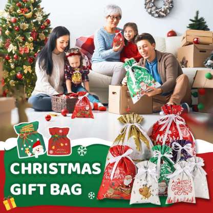 🔥LAST DAY SPECIAL PRICE!!🎅The World’s Best Christmas Gift Bag With Drawstring🎁