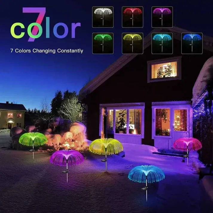 🔥💡WATERPROOF SOLAR GARDEN LIGHT - 7 Colors & Automatic Dusk Sensor, Creates a Magical Atmosphere in Your Garden🌟🌳