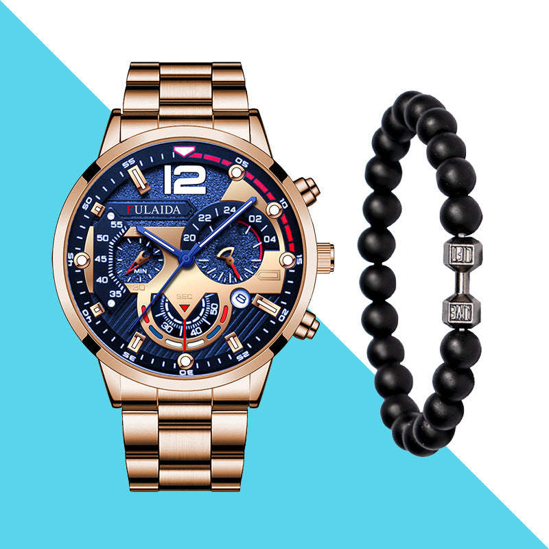 Men's 3-in-1 Watch & Bracelet Gift Set