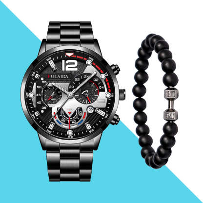 Men's 3-in-1 Watch & Bracelet Gift Set