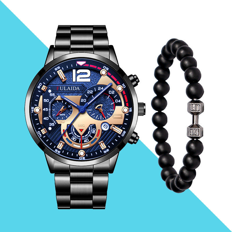 Men's 3-in-1 Watch & Bracelet Gift Set