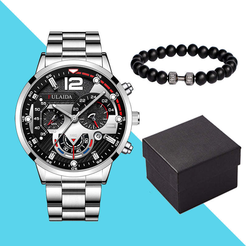 Men's 3-in-1 Watch & Bracelet Gift Set