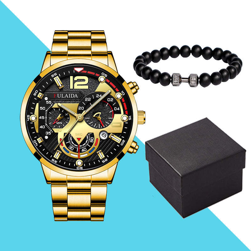 Men's 3-in-1 Watch & Bracelet Gift Set