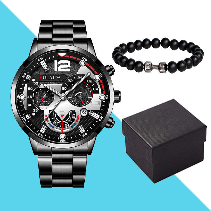 Men's 3-in-1 Watch & Bracelet Gift Set