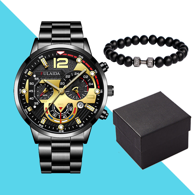 Men's 3-in-1 Watch & Bracelet Gift Set