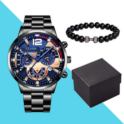 Men's 3-in-1 Watch & Bracelet Gift Set