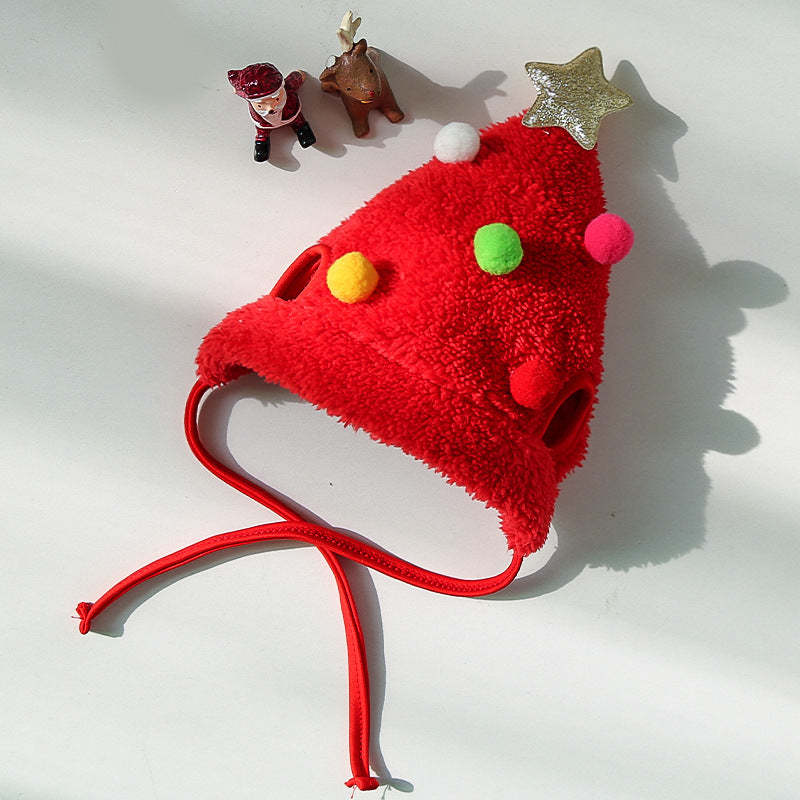 🎅Christmas Sale 50% Off🎄Cute Christmas Tree Hat with Pom-Poms