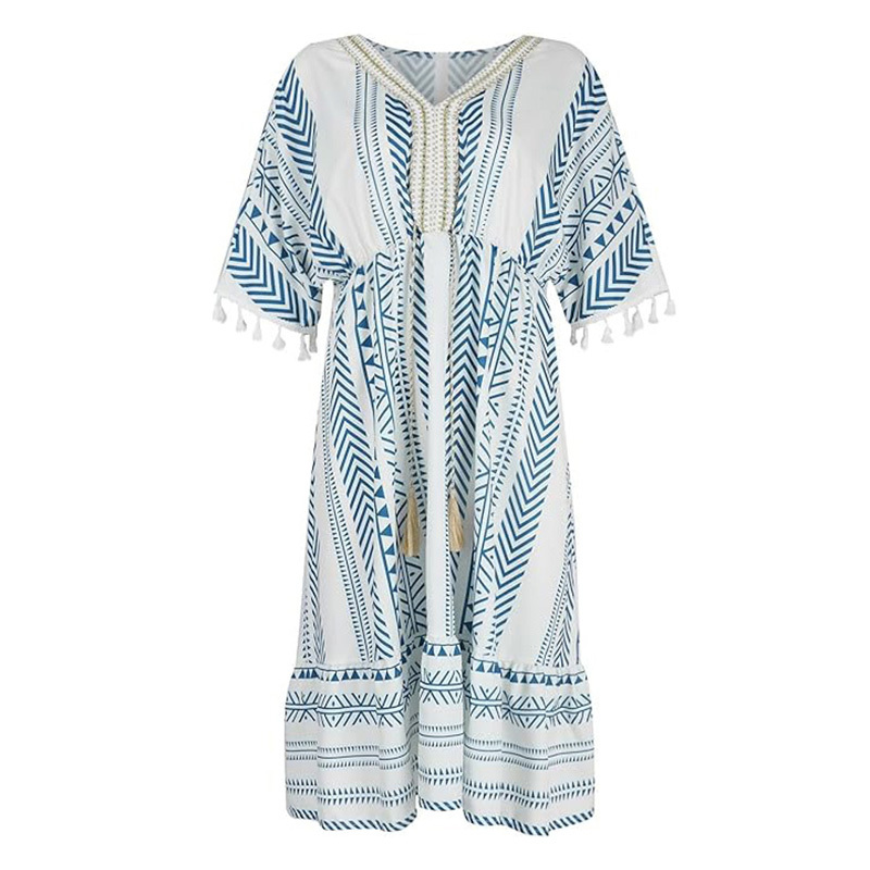 Women’s Casual Printed V-Neck Summer Dress