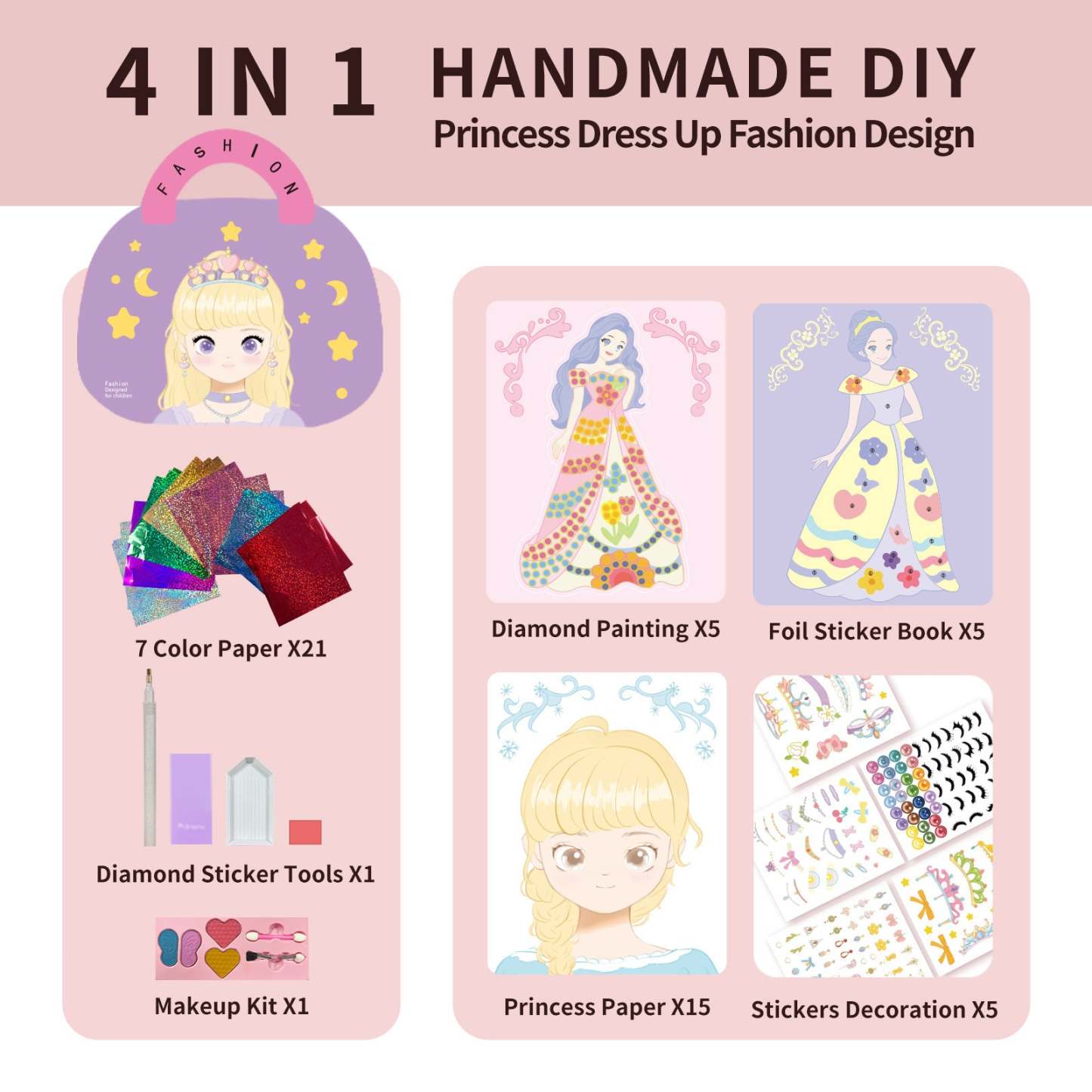 🎁🎄Christmas Sale 70% OFF💝Fantasy 3-in-1 Princess Dress Up & Make Up Game Set💅