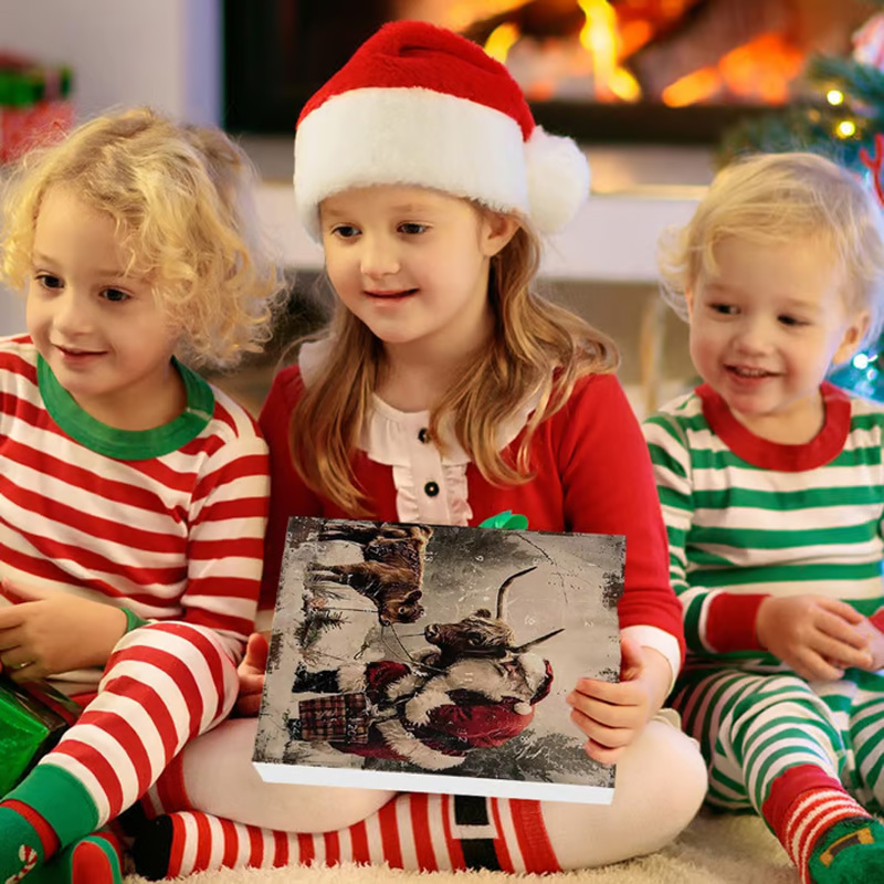 Advent Calendar with Highland Cow Design