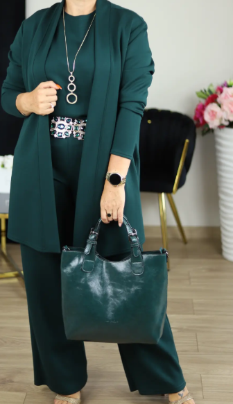 🍂Autumn New Arrivals - 70% Off💥Elegant Longline Cardigan & Top & Pants 3-Pieces Set