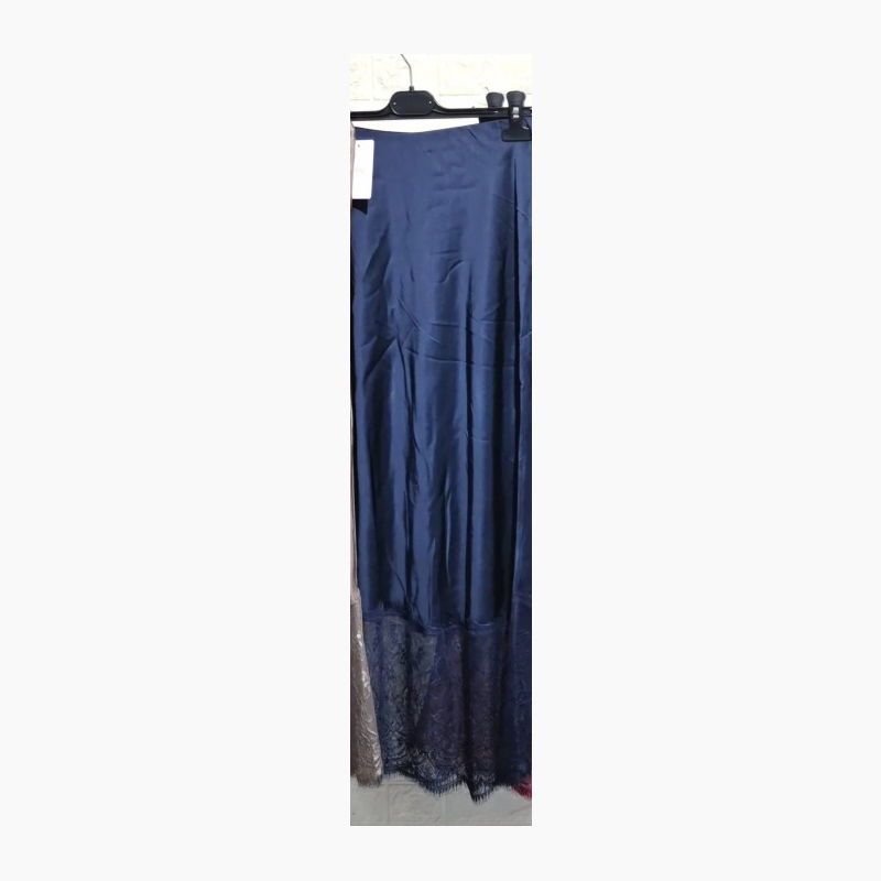 Women's Elegant Lace Panel Long Skirt