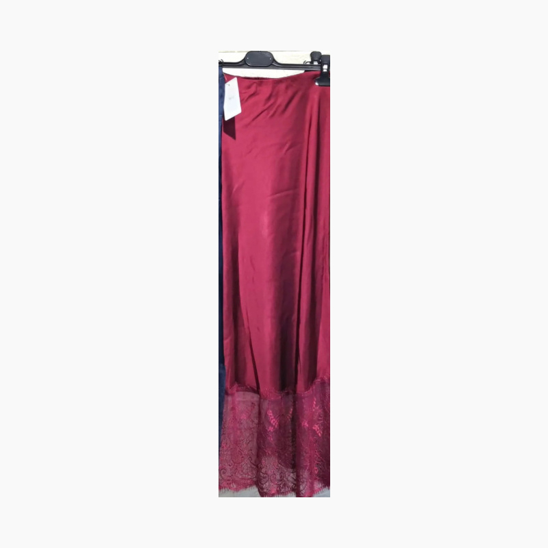 Women's Elegant Lace Panel Long Skirt