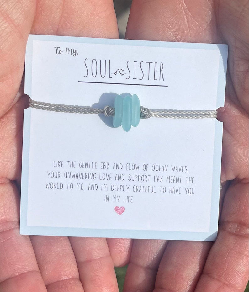 🌊✨New Year Sale 70% OFF!!🌊✨Soul Sister Sea Glass Bracelet🎁